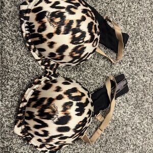 Victoria's Secret cheetah ‘very sexy multi-way’ push up bra, size 38B-like new